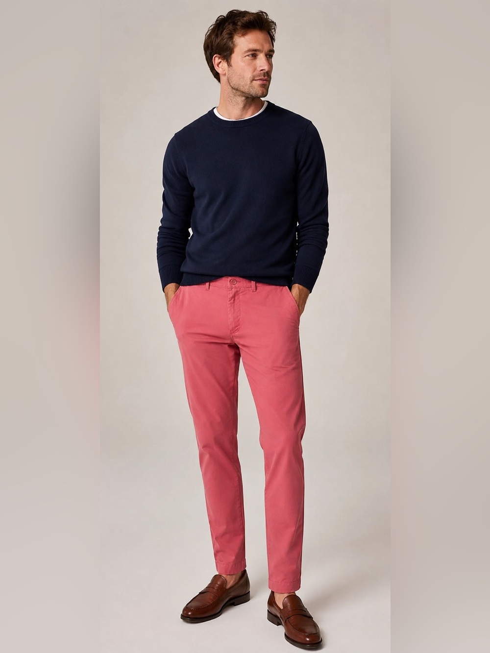 New! J.Crew Mens 770™ Straight-fit stretch 32x30 chino pant in Vintage Barn.